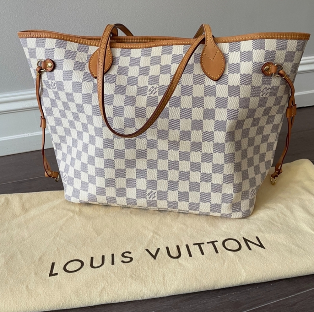 LOUIS VUITTON | NEVERFULL MM | DAMIER AZUR